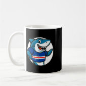 Cabo Verde Flag Shark Funny Cabo Verdean  Koffiemok (Links)