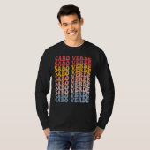 Cabo Verde Groovy Retro Cape Verdean T-shirt (Voorkant volledig)