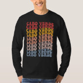 Cabo Verde Groovy Retro Cape Verdean T-shirt (Voorkant)