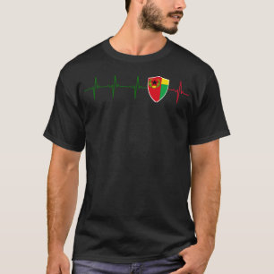 Cabo Verde Historic Flag Shield Heartbeat T-shirt