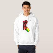 Cabo Verde Historische Vlag Hand Hoodie (Voorkant volledig)