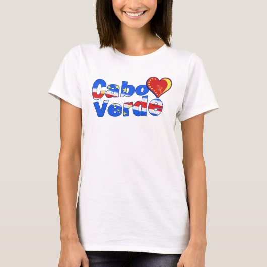 Cabo Verde Roos Hart T-Shirt (Voorkant)