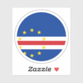 Cabo Verde Vlag Ronde Sticker (Vel)