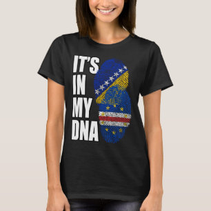 Cabo Verdean en Bosnische mix DNA vlag erfgoed T-shirt
