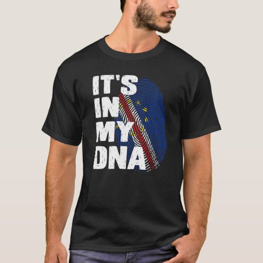 Cabo Verdean Het zit in mijn vingerafdruk van DNA- T-shirt (Voorkant)