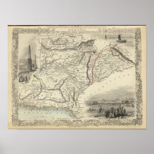 Cabool, Punjab en Beloetsjistan Poster (Voorkant)