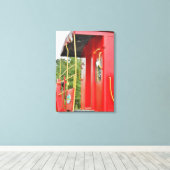 Caboose Adirondack trein landschap Canvas Afdruk (Insitu (Houten vloer))
