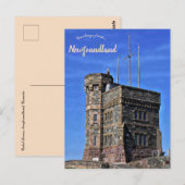 Cabot Tower Newfoundland Canada Briefkaart (Voorkant / Achterkant)