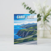Cabot Trail Nova Scotia Canada Reis Briefkaart (Staand voorkant)