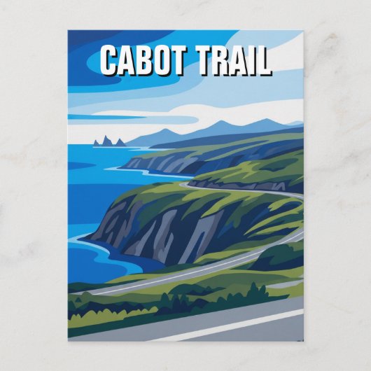 Cabot Trail Nova Scotia Canada Reis Briefkaart (Voorkant)