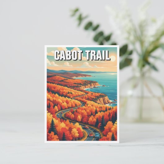 Cabot Trail Nova Scotia Canada Reizen Briefkaart (Staand voorkant)