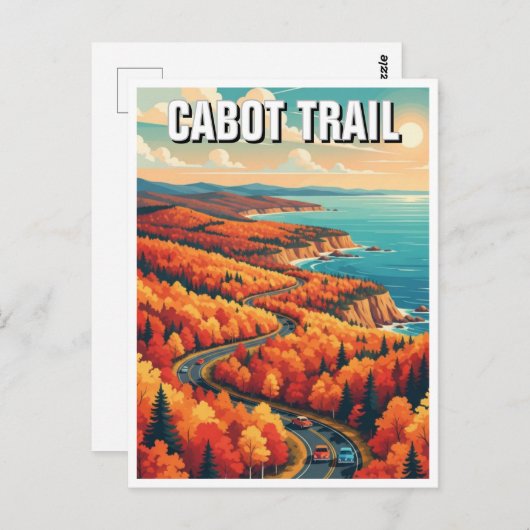 Cabot Trail Nova Scotia Canada Reizen Briefkaart (Voorkant / Achterkant)