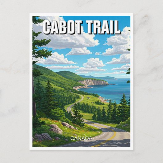 Cabot Trail Nova Scotia Canada Reizen Briefkaart (Voorkant)