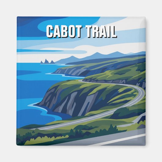 Cabot Trail Nova Scotia Canada Travel Magneet (Voorkant)