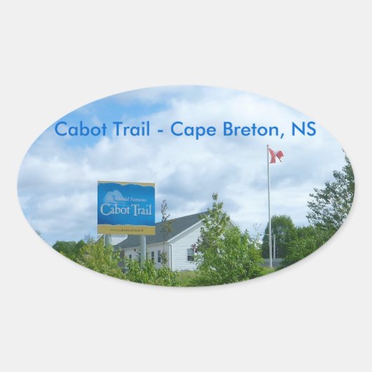 Cabot Trail Ovale Sticker (Voorkant)