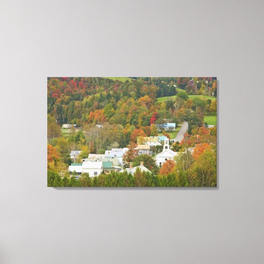 Cabot, Vermont in herfst. Noordoost-Koninkrijk. Canvas Afdruk (Voorkant)