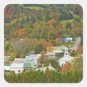 Cabot, Vermont in herfst. Noordoost-Koninkrijk. Vierkante Sticker