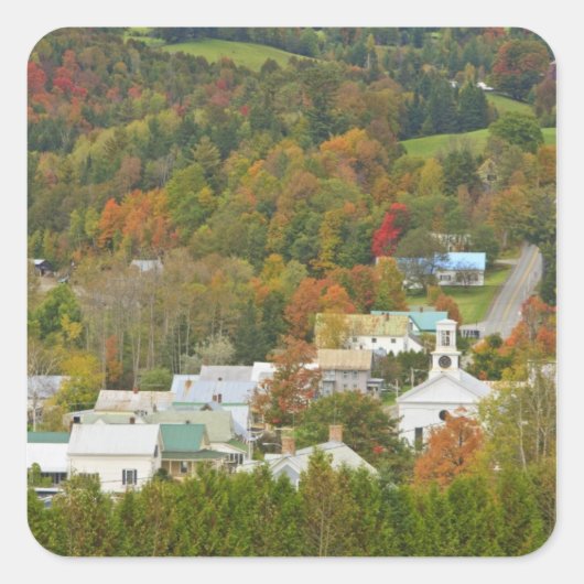 Cabot, Vermont in herfst. Noordoost-Koninkrijk. Vierkante Sticker (Voorkant)