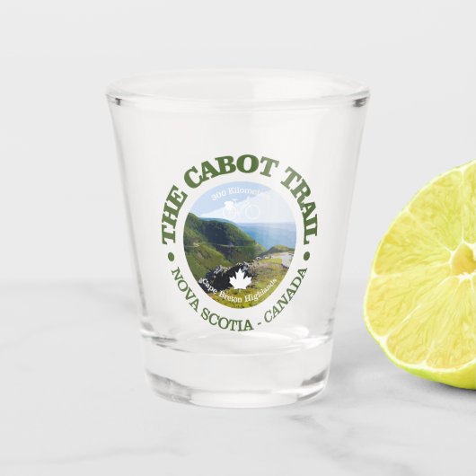 Cabotrails (fietsen C) Shot Glas (Voorkant)