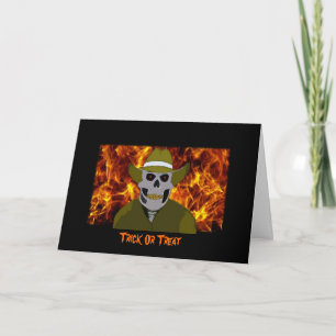 Cabots Skull Cowboy Wenskaart Kaart