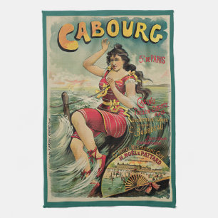 Cabourg, Frankrijk Strand Resort, Vintage Reis Kun Theedoek