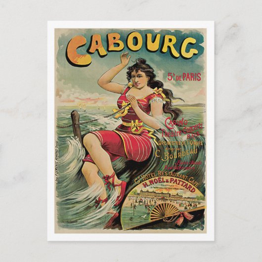 Cabourg Paris Frankrijk Vintage Travel Briefkaart (Voorkant)