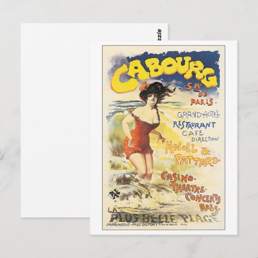 Cabourg Restaurant Cafe Paris Briefkaart (Voorkant / Achterkant)