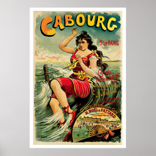 Cabourg Seaside Resort ~ France Vintage Travel Art Poster