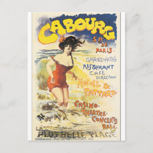 Cabourg Vintage Travel Poster Briefkaart
