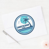 Cabretta Beach Georgia palmvogels Ronde Sticker (Envelop)