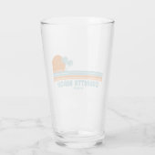 Cabretta Beach Sapelo Georgia Sun Palm Tree Glas (Achterkant)