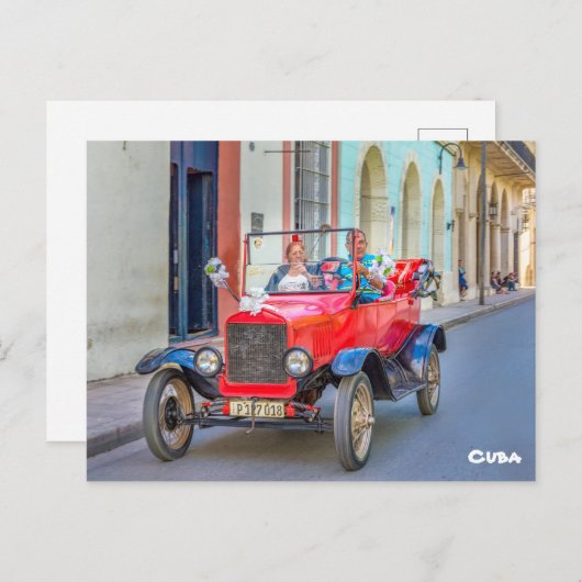  cabriolet in Camaguey, Cuba Briefkaart (Voorkant / Achterkant)
