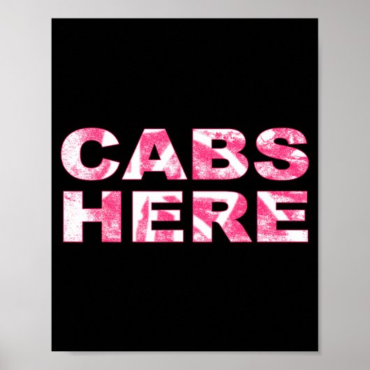 Cabs Here Gym Tan Laundry New Jersey Gtl Garden  Poster (Voorkant)