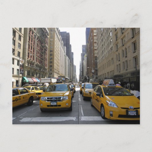 Cabs in New York City Briefkaart (Voorkant)