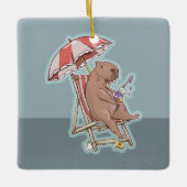 CABYBARA HOLIDAY KERAMISCH ORNAMENT (Voorkant)