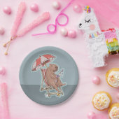 CABYBARA OP EEN DECENNIGE VOORZITTER PAPIEREN BORDJE (Feest)