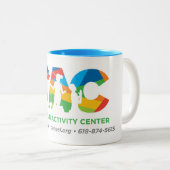 CAC-Mok Tweekleurige Koffiemok (Voorkant rechts)