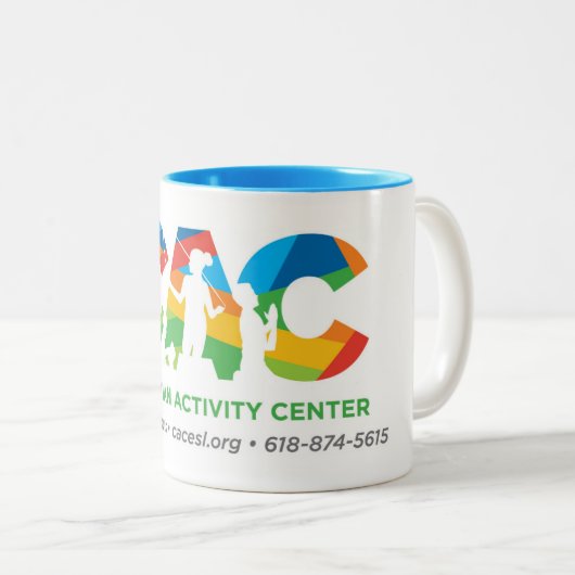 CAC-Mok Tweekleurige Koffiemok (Voorkant rechts)