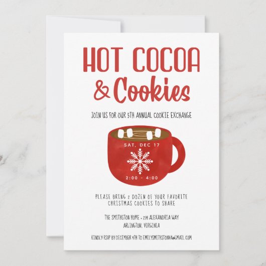 Caca Cookies Snowflakes Holiday Kerstfeest Kaart (Voorkant)