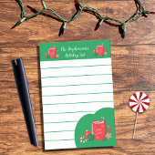 Caca Cup Red Green Holiday Family Post-It Notes