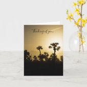 Caca Palm Silhouette denking of you Kaart (Gele Bloem)