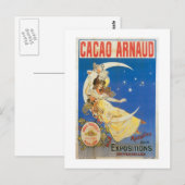 Cacao Arnaud  Chocolate Drink en kunst Briefkaart (Voorkant / Achterkant)