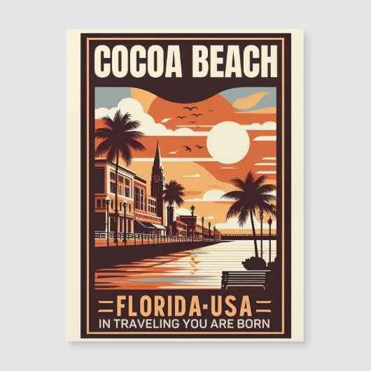 Cacao Beach City Florida kustlijn geschenken (Voorkant)