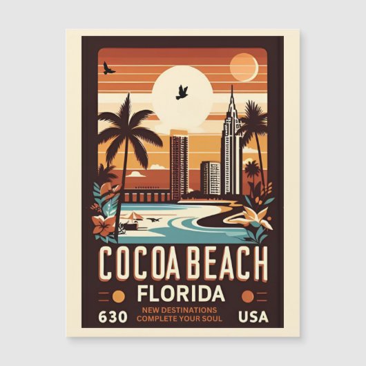 Cacao Beach City Florida kustlijn geschenken (Voorkant)