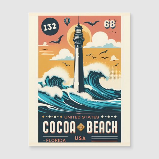 Cacao Beach City Florida kustlijn geschenken (Voorkant)