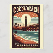 Cacao Beach City Florida kustlijn geschenken Briefkaart (Voorkant)