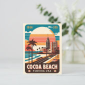 Cacao Beach City Florida kustlijn geschenken Briefkaart (Staand voorkant)