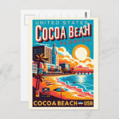 Cacao Beach City Florida kustlijn geschenken Briefkaart (Voorkant / Achterkant)