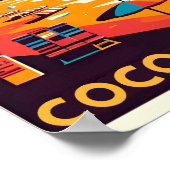 Cacao Beach City Florida kustlijn geschenken Poster (Hoek)