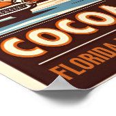 Cacao Beach City Florida kustlijn geschenken Poster (Hoek)